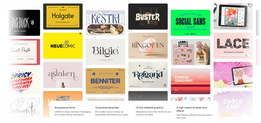 2025年的7月creativemarket.com网站分享价值高达 1000 美元的素材资源打包下载