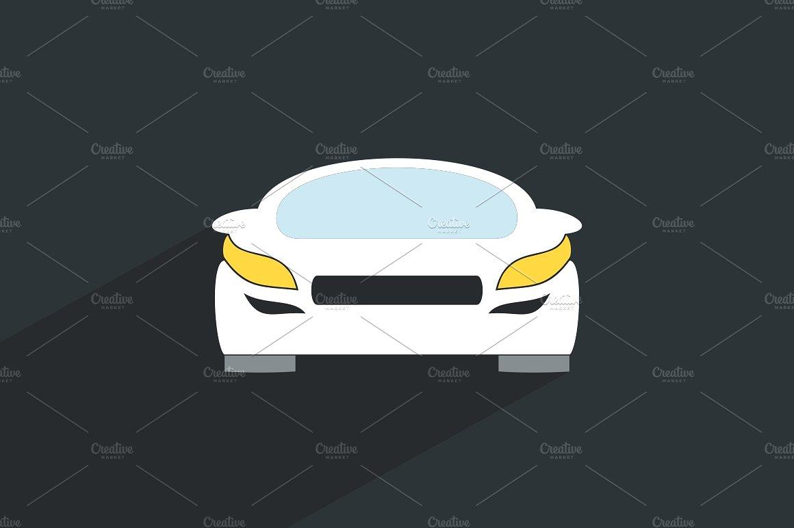 极简手绘汽车插画设计素材 Car