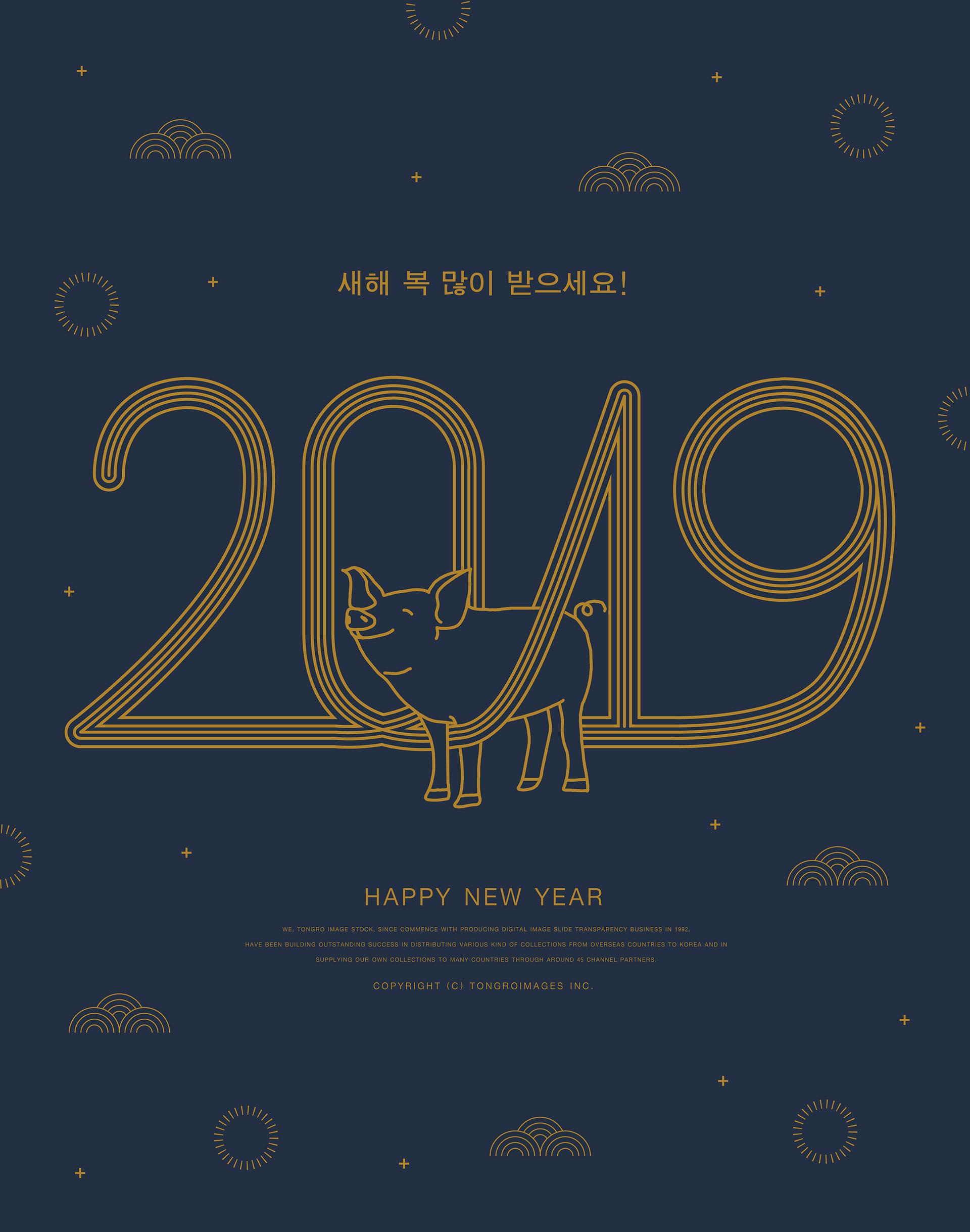 富贵的春节新年猪年红包矢量素材[Ai]