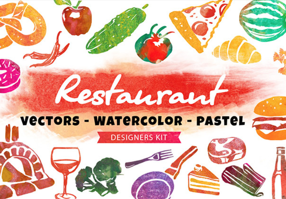 Restaurant Watercolor Kit