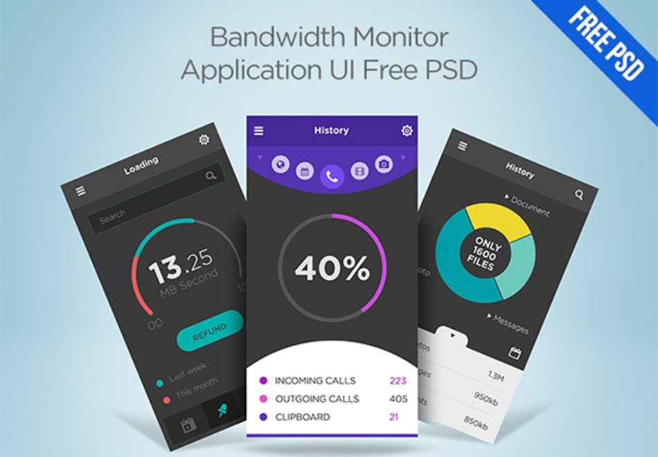 Bandwidth Monitor Application UI