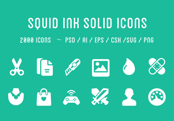 Squid Ink Solid Icons