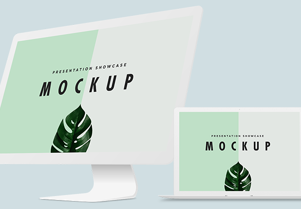Minimal Macbook Pro & iMac Mockup