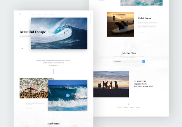 Surfing PSD Template