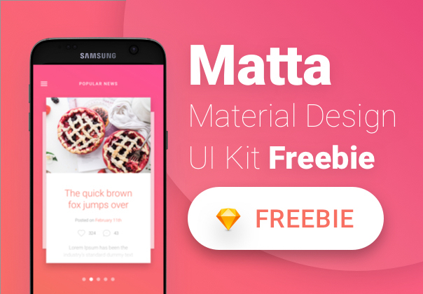 Matta Material UI Kit Freebie