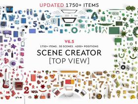 【60G合集】VI展示模型贴图样机合成PSD素材 Scene creator [Top view]