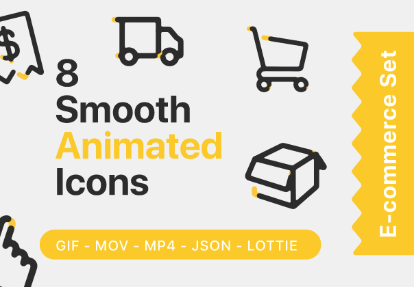 8 E-commerce Animated Icons