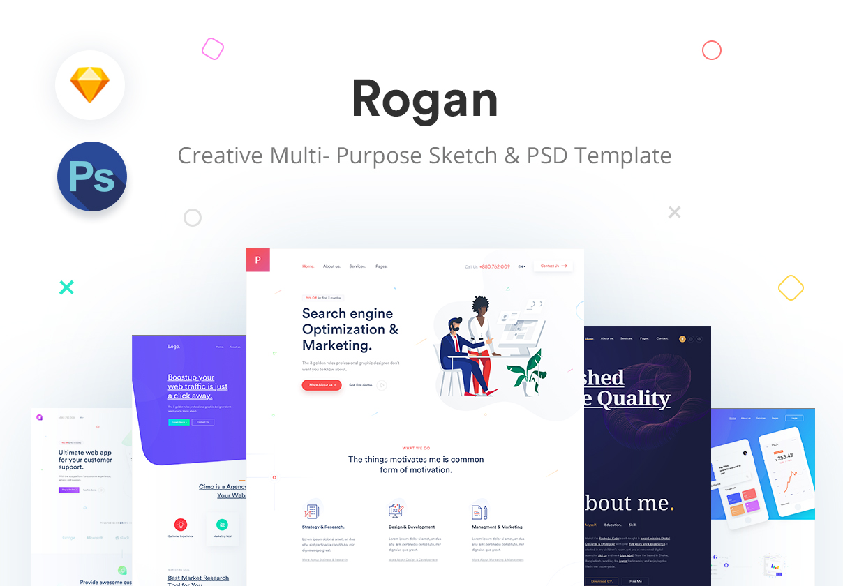 Rogan – Creative Multi-Purpose Sketch Template