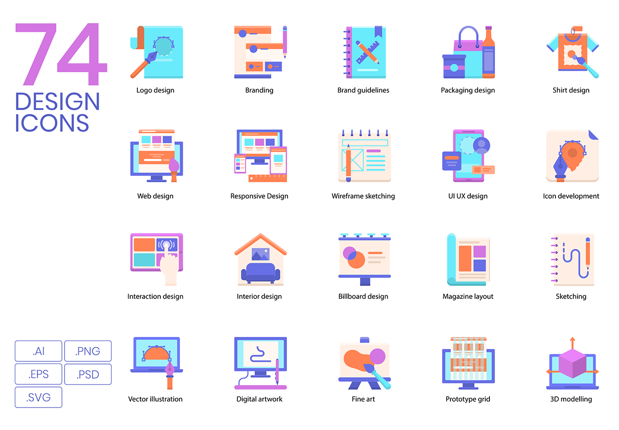 74 Creative Design Icons