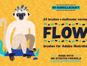 68个无拉伸画笔（总共136个画笔） Flow Brushes
