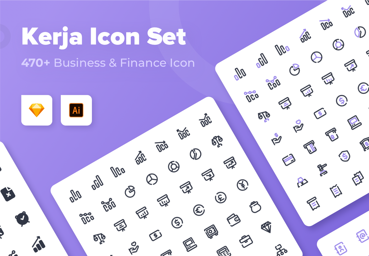 Kerja – Business and Finance Icon Set