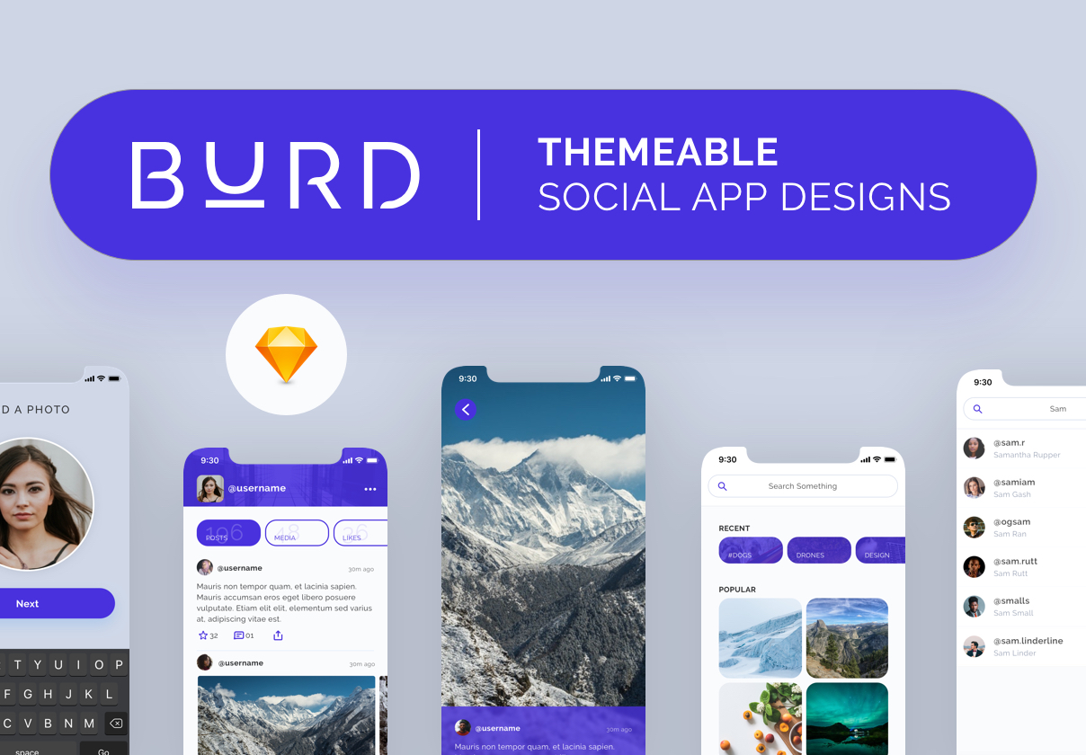Burd Sketch Social UI Kit