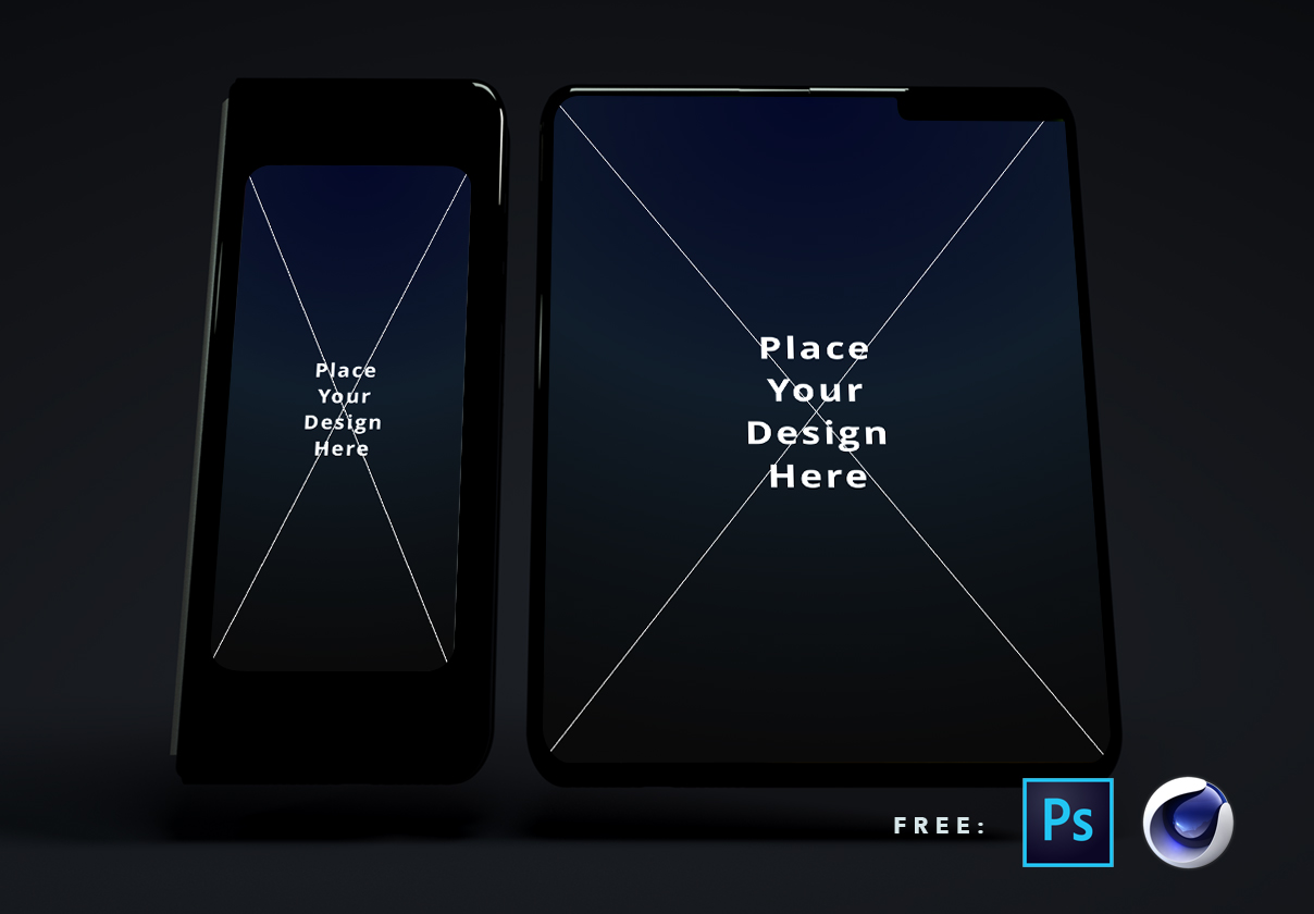 Samsung Galaxy Fold Mockup Kit