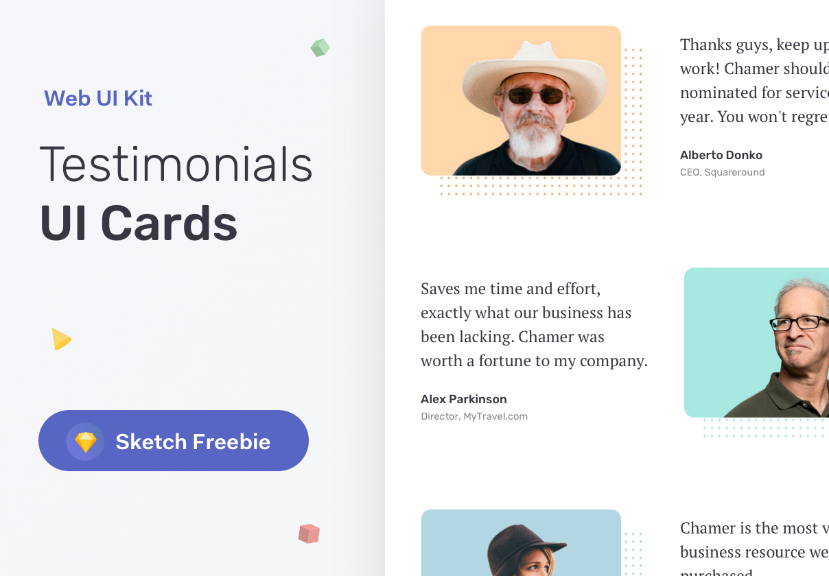 Testimonial UI Cards