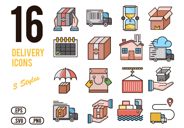 16 Delivery Icons