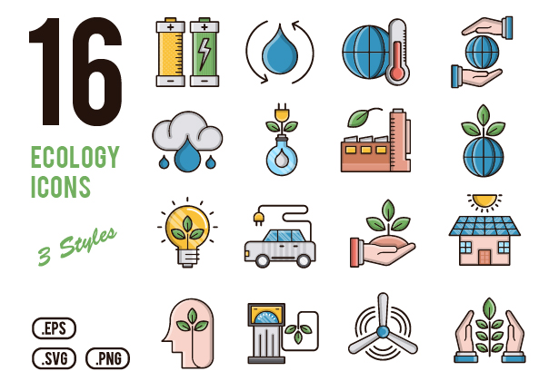 16 Ecology Icons