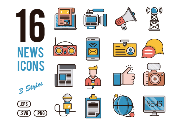 16 News Icons