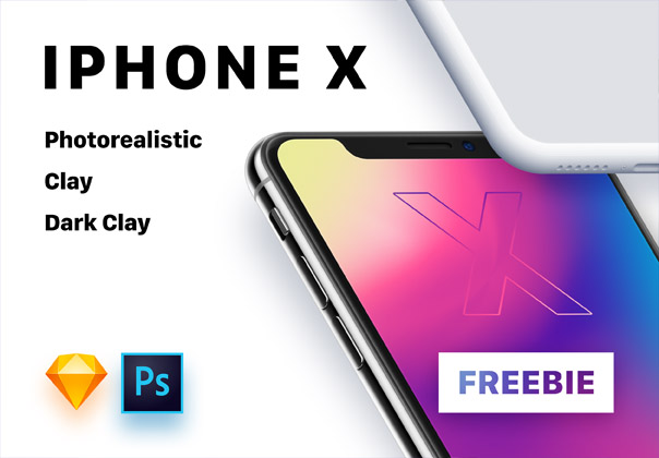 iPhone X Isometric Mockups