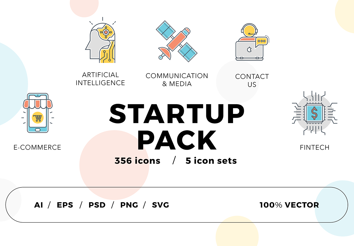 300+ Startup Icons Pack