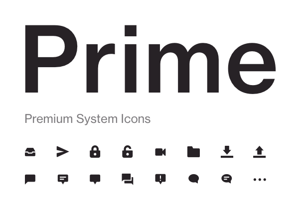 Prime User Interface Icons