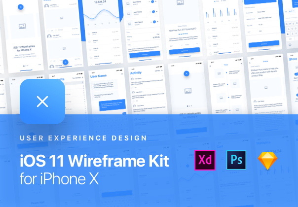 UIXO iOS 11 Wireframe Kit