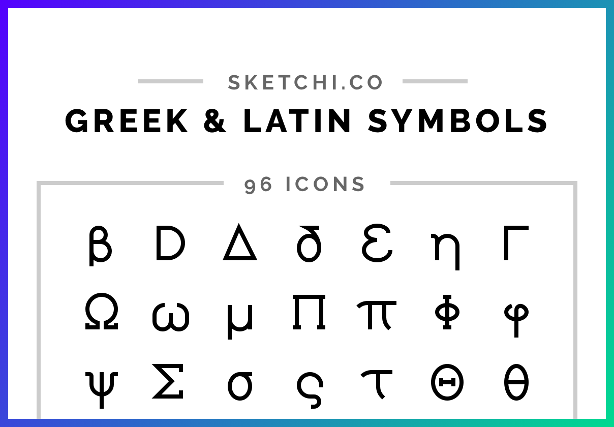 Greek & Latin Symbols Solid