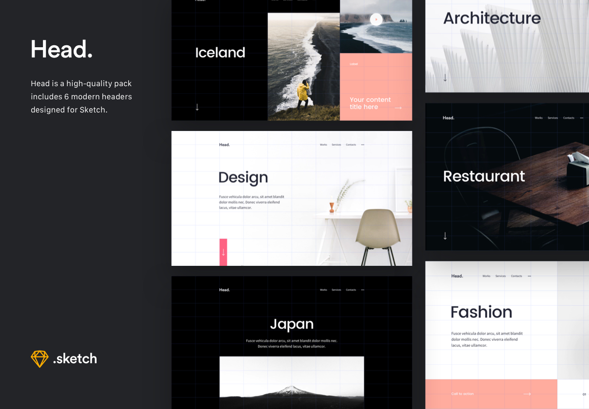 Head Sketch UI Kit