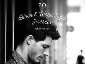 20款婚礼城市外景摄影师后期调片黑白LR预设 Pack 20 LR Presets Black White