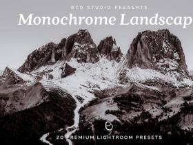 20 Monochrome Landscape Lr Presets