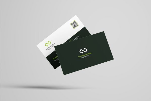 棕色配色风格企业名片设计模板v47 Business Card Template.v47
