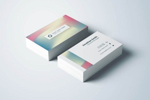 幻彩色企业名片设计模板v5 Business Card Template v5