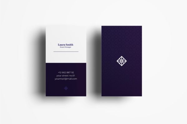 竖版印刷企业名片设计模板v61 Business Card Template.v61