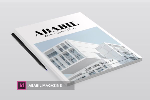 高端建筑/设计/房地产主题杂志排版设计INDD模板 ABABIL | Magazine Template