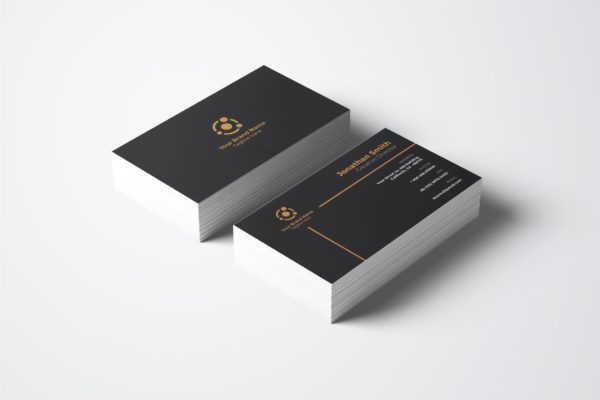 深色背景公司名片设计模板v42 Business Card Template.v42