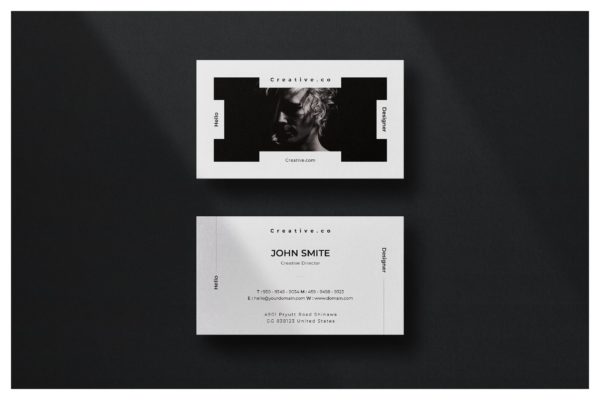 极简设计风格设计师名片设计模板v13 Minimal Business Card – Vol.13
