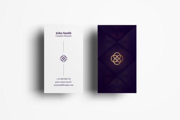 竖版印刷企业名片设计模板v63 Business Card Template.v63