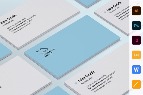 广告顾问/营销经理名片设计模板 Advertising Consultant Business Card