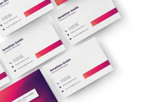 古典素雅质感企业名片设计模板v4 Business Card Template.v4
