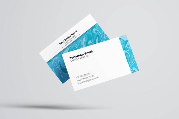 混合颜料肌理企业名片设计模板v37 Business Card Template.v37