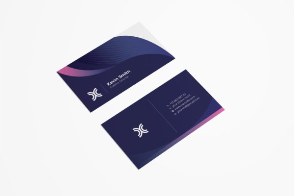科技公司适用的企业名片设计模板v52 Business Card Template.v52