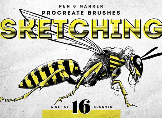 16个手工绘画笔刷下载[brush For iOS]