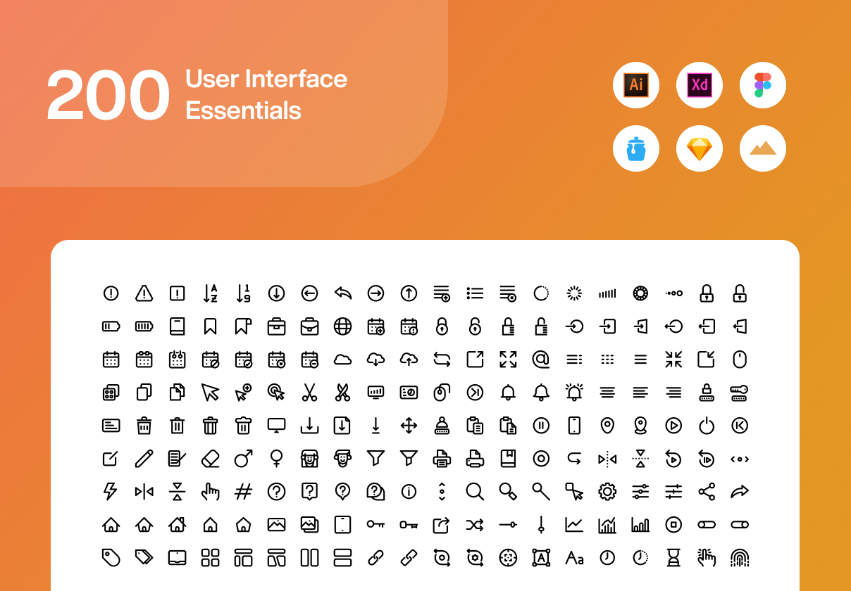UI Essentials Icon Set – Freebie