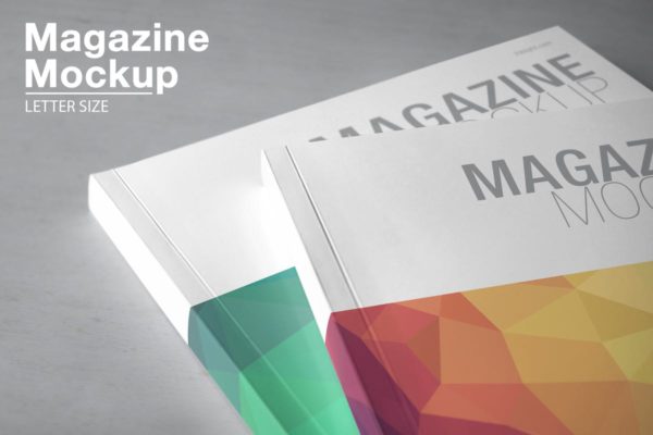 信纸规格精装图书样机 Magazine Mockup / Letter Size
