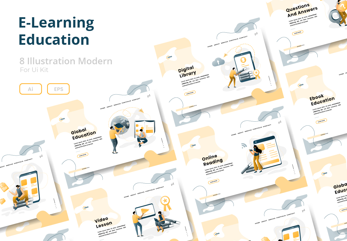 E-Learning Education Illustration