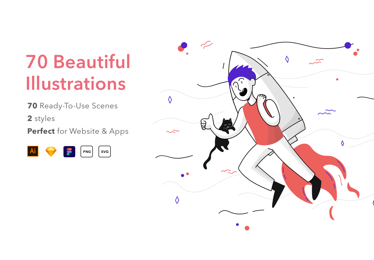 70 Beautiful Free Illustrations