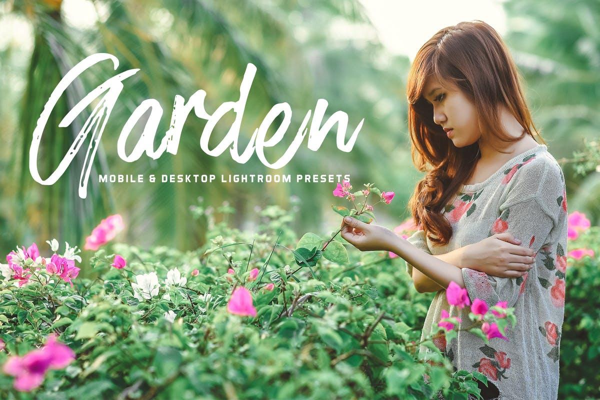 花园风景场景照片调色LR预设 Garden Mobile Lightroom Presets