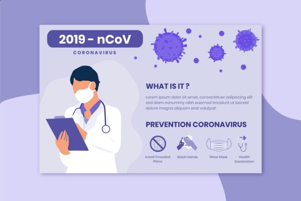 2019-nCov新冠状病毒科普宣传插画设计模板 Coronavirus Infographic Concept