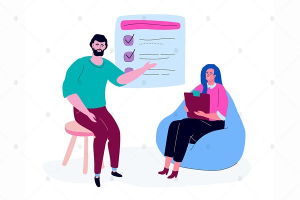 商业规划主题扁平设计风格矢量插画 Business planning – flat design style illustration