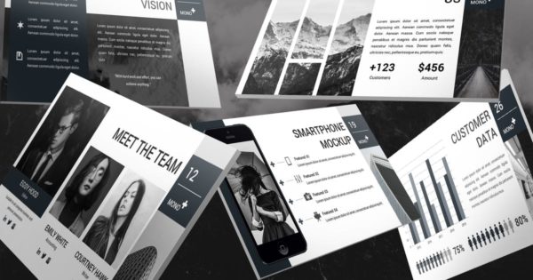 现代单色设计企业Lookbook风格Keynote演示文稿模板 Mono – Lookbook Keynote Template