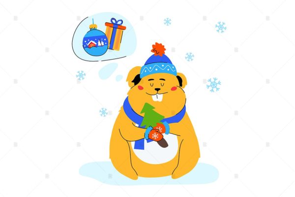 新年主题扁平设计风格矢量插画素材 Happy New Year – flat design style illustration